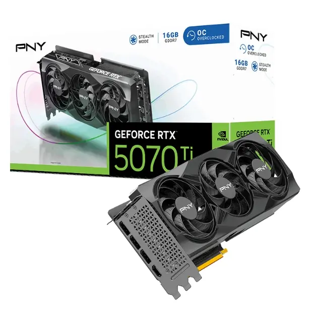 Видео карта, PNY GeForce RTX 5070 Ti 16GB Triple Fan OC