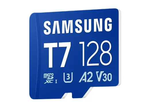 Памет, Samsung 128GB micro SD Card T7 UHS-I Transfer Speed up to 170MB/s Class 10 U3 V30 A2 - image 1