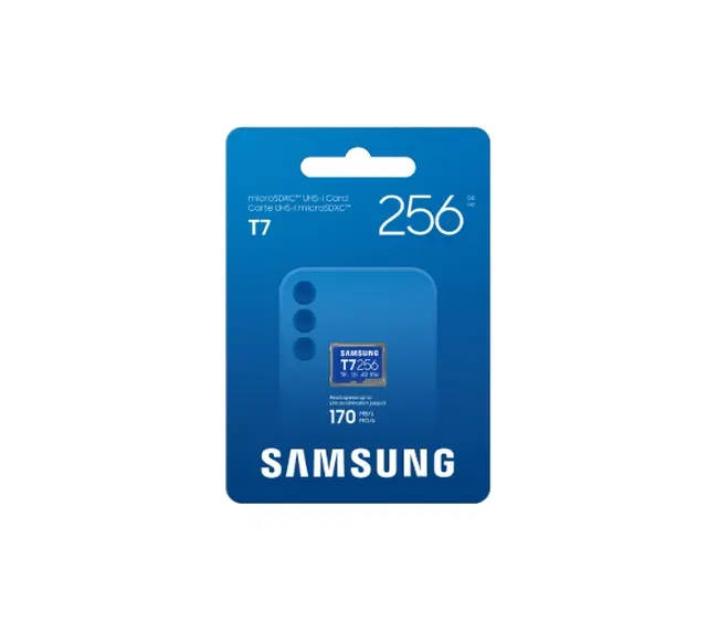Памет, Samsung 256GB micro SD Card T7 UHS-I Transfer Speed up to 170MB/s Class 10 U3 V30 A2 - image 3