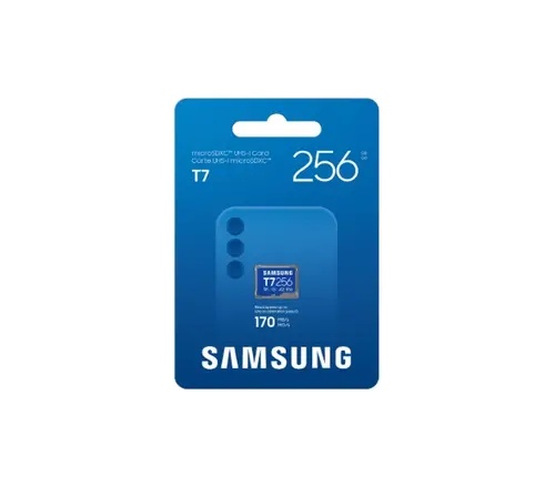 Памет, Samsung 256GB micro SD Card T7 UHS-I Transfer Speed up to 170MB/s Class 10 U3 V30 A2 - image 3