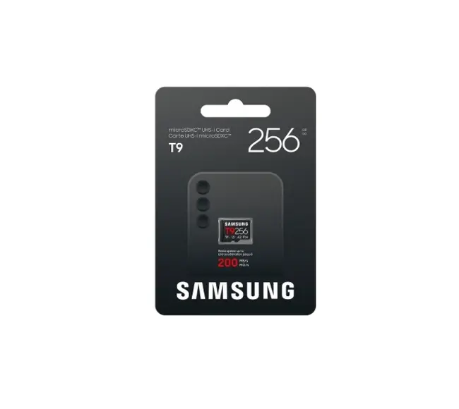 Памет, Samsung 256GB micro SD Card T9 UHS-I Read 200MB/s - Write 130MB/s Class 10 U3 V30 A2 - image 3