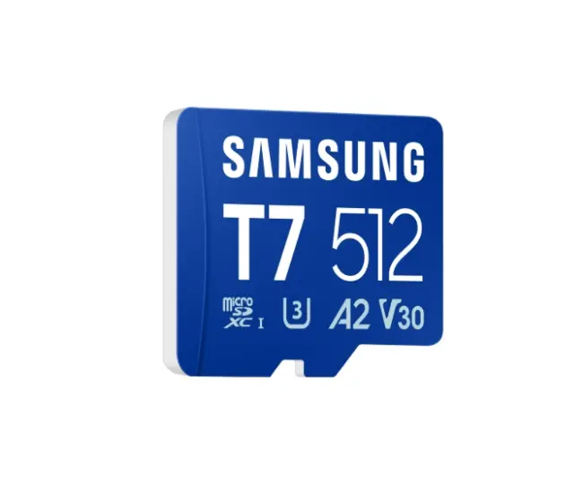 Памет, Samsung 512GB micro SD Card T7 UHS-I Transfer Speed up to 170MB/s Class 10 U3 V30 A2 - image 2