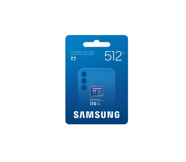 Памет, Samsung 512GB micro SD Card T7 UHS-I Transfer Speed up to 170MB/s Class 10 U3 V30 A2 - image 3