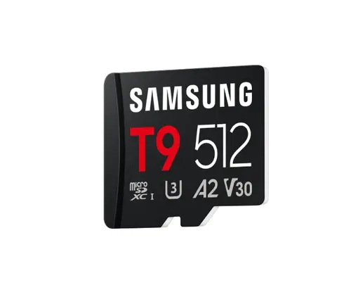 Памет, Samsung 512GB micro SD Card T9 UHS-I Read 200MB/s - Write 130MB/s Class 10 U3 V30 A2 - image 1