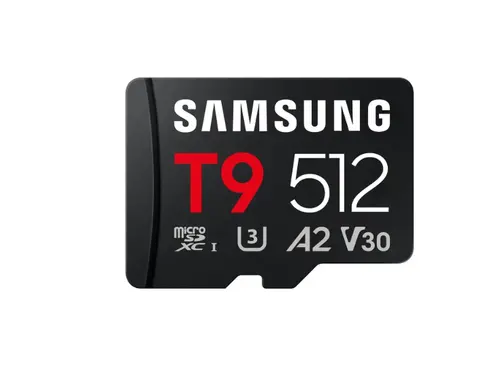 Памет, Samsung 512GB micro SD Card T9 UHS-I Read 200MB/s - Write 130MB/s Class 10 U3 V30 A2