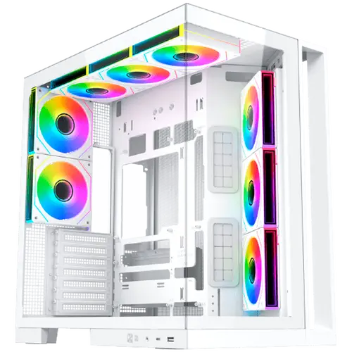 Aqua 7 Arctic EN49033 (WH,EATX,U3 & Type C,2PCS TG,6PCS H22A PWM WH Reverse & 2PCS H22A PWM WH,ARGB & PWM Remote Control Box)