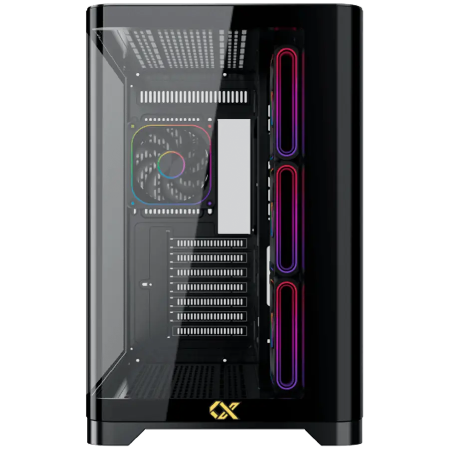 Crystal Storm V2 EN49392 (BK,EATX,U3+U2,Front Curved & Left TG,3PCS J22A PWM Reverse & 1PC J22A PWM,ARGB PCB) - image 1