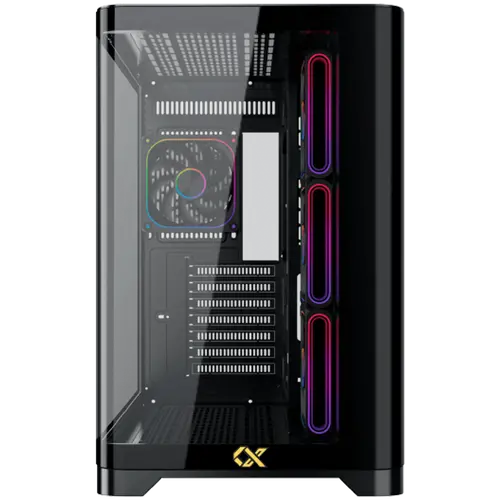 Crystal Storm V2 EN49392 (BK,EATX,U3+U2,Front Curved & Left TG,3PCS J22A PWM Reverse & 1PC J22A PWM,ARGB PCB) - image 1