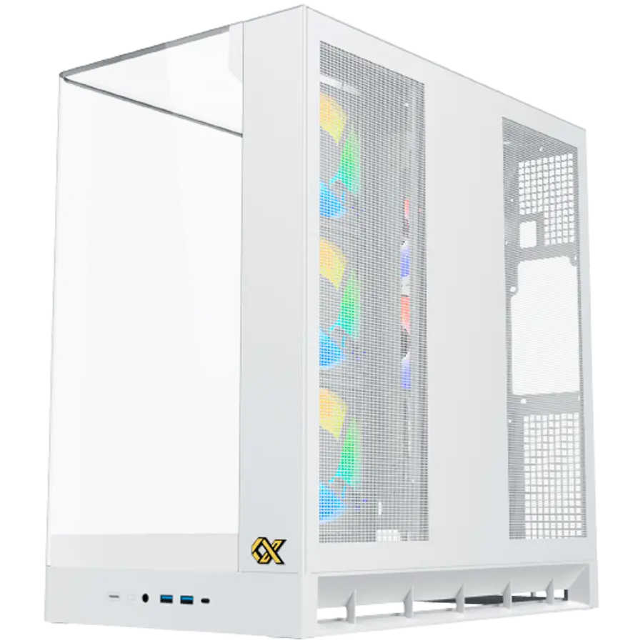 Pano II Arctic EN48425 (WH,U3x2+Type C,Curved TG,6PCS H22A WH Reverse & 2PCS H22A WH,ARGB & PWM Remote Control Box) - image 3