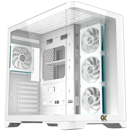 Crystal Storm Arctic V2 EN49408 (WH,EATX,U3+U2,Front Curved & Left TG,3PCS J22A PWM Arctic Reverse & 1PC J22A PWM Arctic,ARGB PCB)