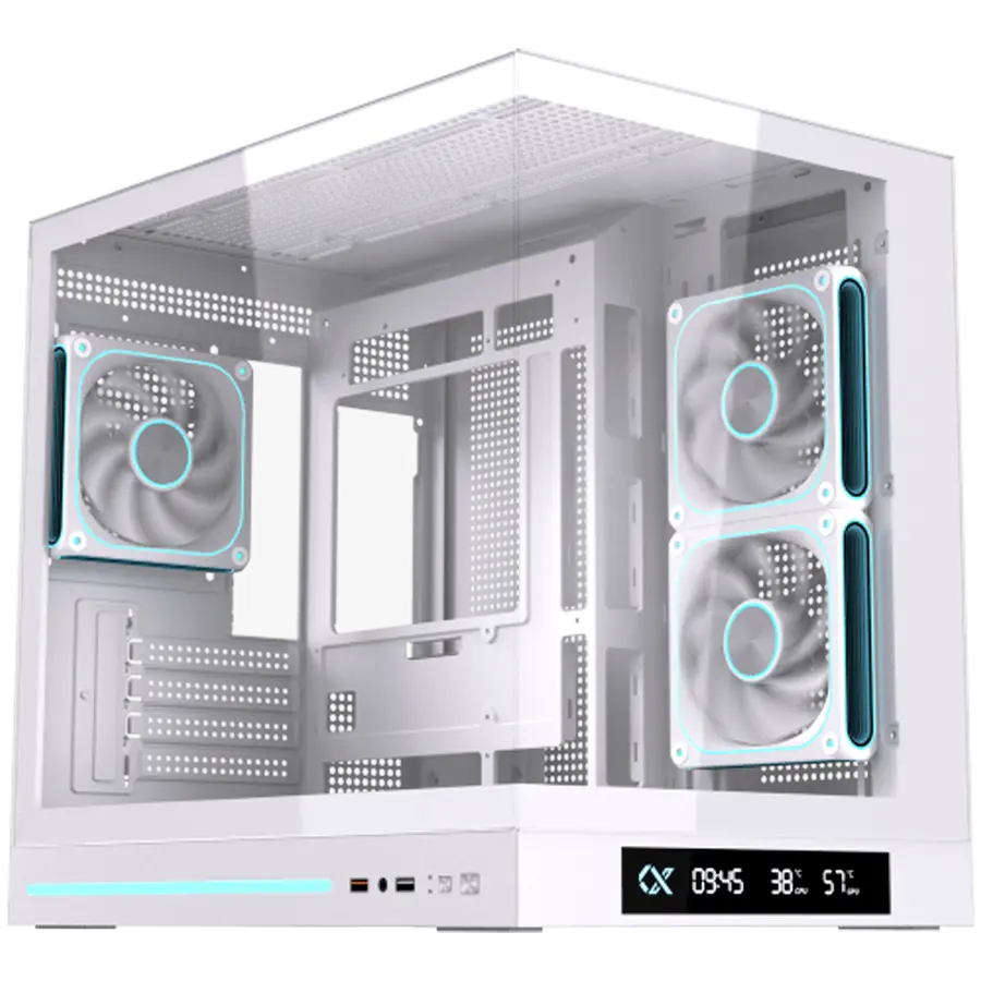 Cloud M DGT 3AF Arctic EN49644 (WH,MATX,U3+U2,2PCS TG,Side ARGB,2PCS J22A PWM WH Reverse & 1PC J22A PWM WH,ARGB PCB,Digital LCD)