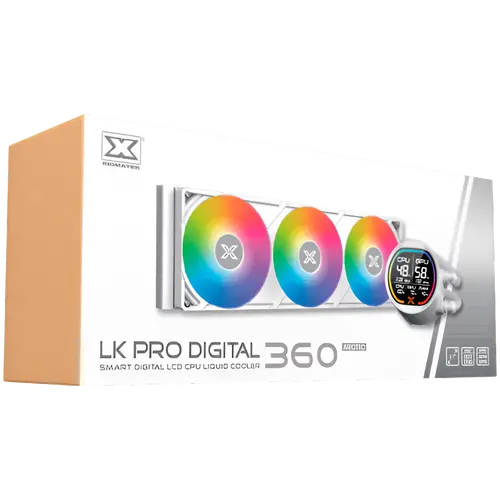 LK Pro 360 Digital Arctic EN47411 (WH AIO,Digital LCD Pump & 360mm PWM Fan,Mini ARGB Controller,Intel & AMD & 20xx)