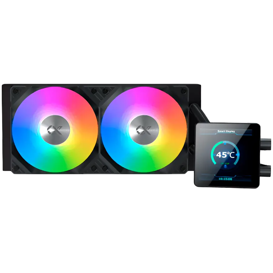 Connect 240 EN45257 (BK,AIO Liquid Cooler,3.4" LED Display Pump Head,ARGB PWM Fan,Mini ARGB Controller)