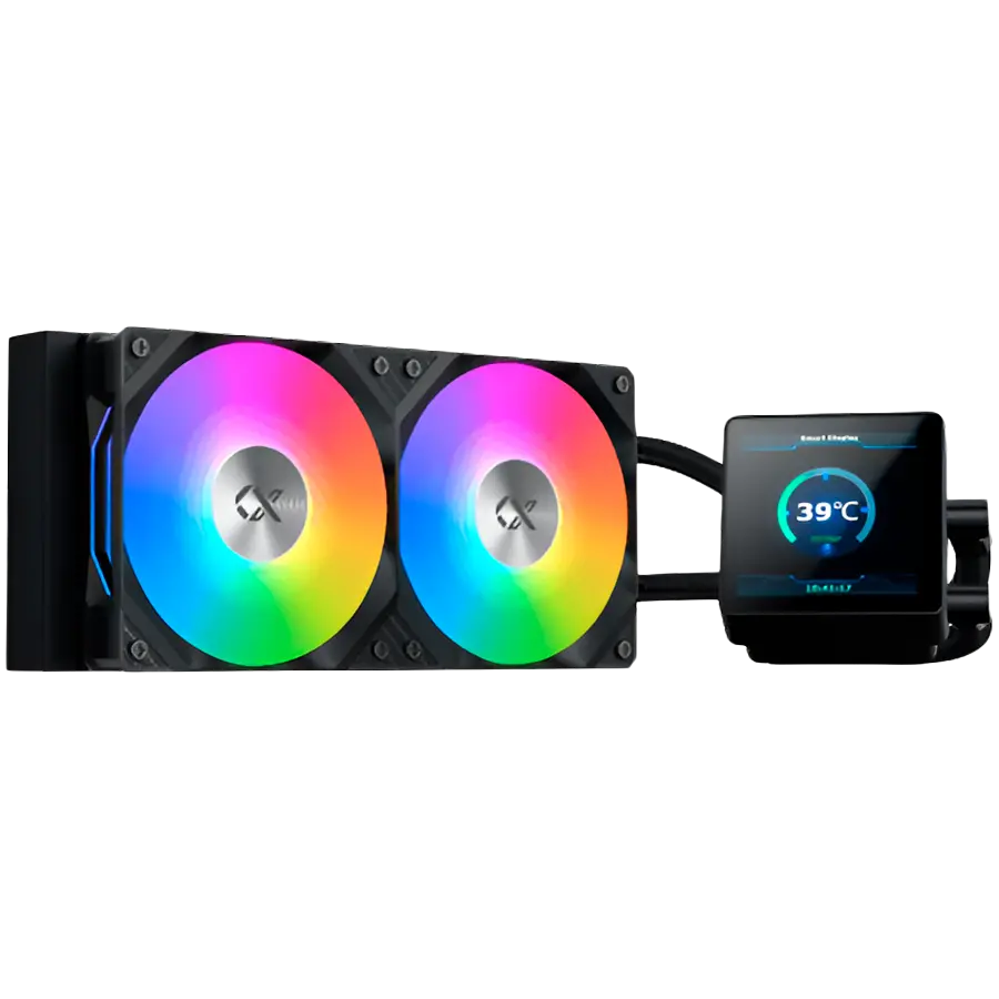 Connect 240 EN45257 (BK,AIO Liquid Cooler,3.4" LED Display Pump Head,ARGB PWM Fan,Mini ARGB Controller) - image 1