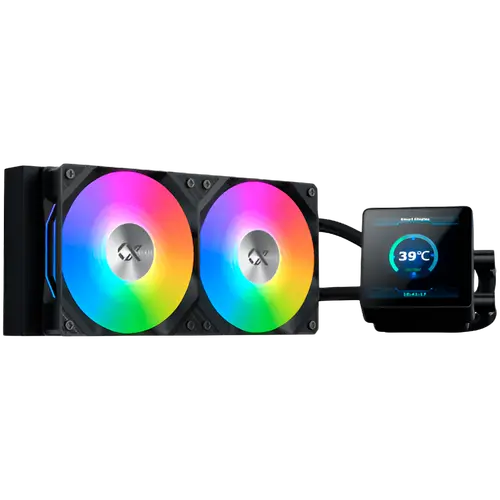 Connect 240 EN45257 (BK,AIO Liquid Cooler,3.4" LED Display Pump Head,ARGB PWM Fan,Mini ARGB Controller) - image 1