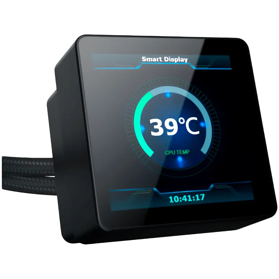 Connect 240 EN45257 (BK,AIO Liquid Cooler,3.4" LED Display Pump Head,ARGB PWM Fan,Mini ARGB Controller) - image 3