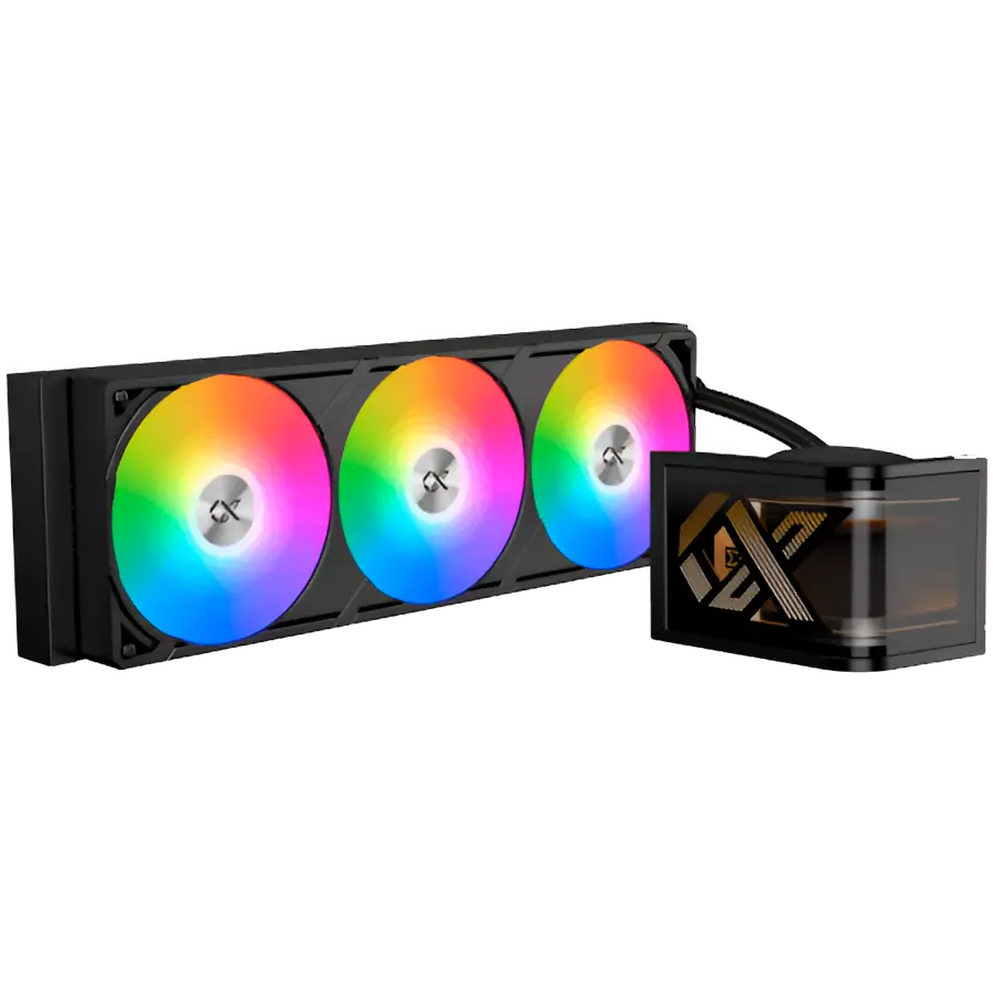 Connect Ultra 360 EN48371 (BK,AIO Liquid Cooler,Curved OLED Pump Head,ARGB PWM Fan,Mini ARGB Controller)