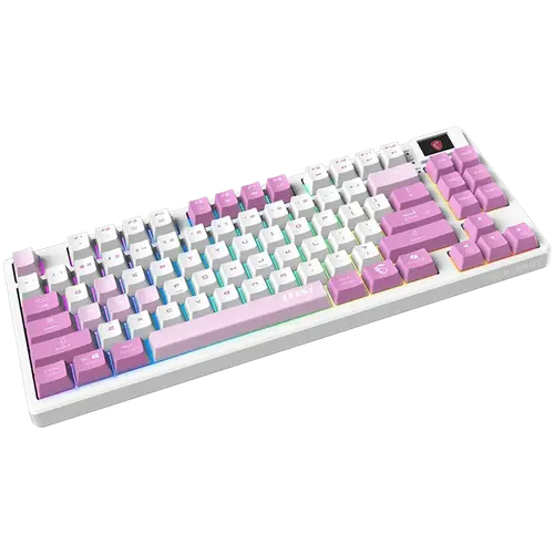 MSI FORGE GK600 TKL WIRELESS VIOLET - Hot-Swappable Mechanical Switches, PBT Keycaps, Sound-Dampening Foam and Gaskets, Integrated Display, RGB LED, 2.4GHz, BT, USB-C - image 1