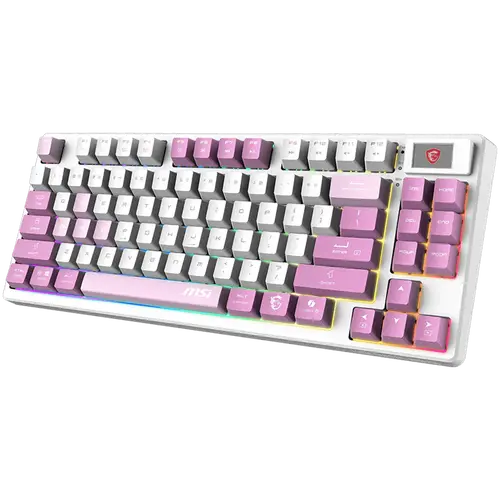 MSI FORGE GK600 TKL WIRELESS VIOLET - Hot-Swappable Mechanical Switches, PBT Keycaps, Sound-Dampening Foam and Gaskets, Integrated Display, RGB LED, 2.4GHz, BT, USB-C - image 2