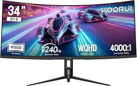 Монитор, KOORUI 34 G3441XC WQHD 240HZ