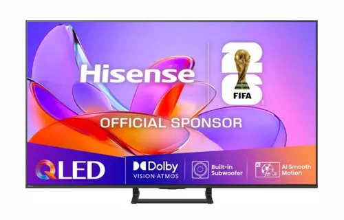 Телевизор, Hisense 75" A7Q, 4K Ultra HD 3840x2160, QLED, HDR 10+, HLG, Dolby Vision, Dolby Atmos, Smart TV, Light Sensor, WiFi Direct, BT, Anyview Cast, 3xHDMI, 2xUSB, LAN, CI+, DVB-T2/C/S2, Black