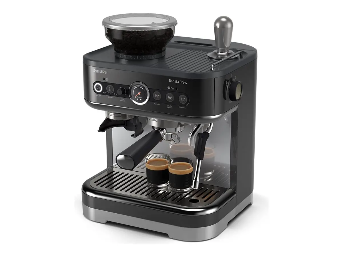 PHILIPS Barista Brew Полуавтоматична машина за еспресо контейнер за зърна кафе 250гр ръкохватка от неръждаема стомана Кана за мляко