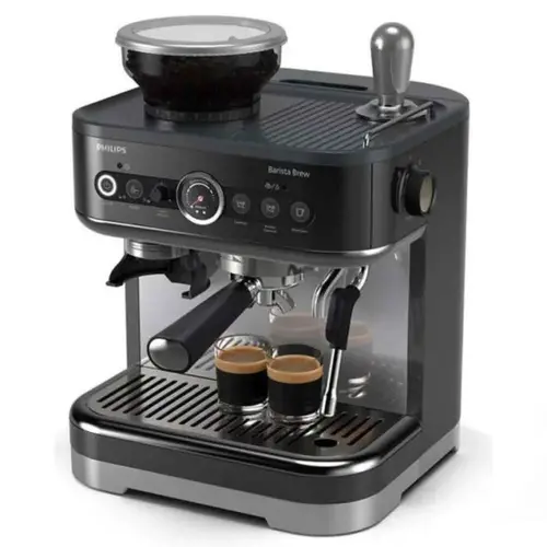 PHILIPS Barista Brew Полуавтоматична машина за еспресо контейнер за зърна кафе 250гр ръкохватка от неръждаема стомана Кана за мляко