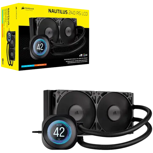 CORSAIR NAUTILUS 240 LCD, 240mm Radiator, Liquid CPU Cooler