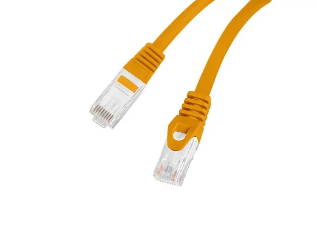Кабел, Lanberg patch cord CAT.6A U/UTP LSZH CU 0.25m Fluke Passed, Orange - image 1