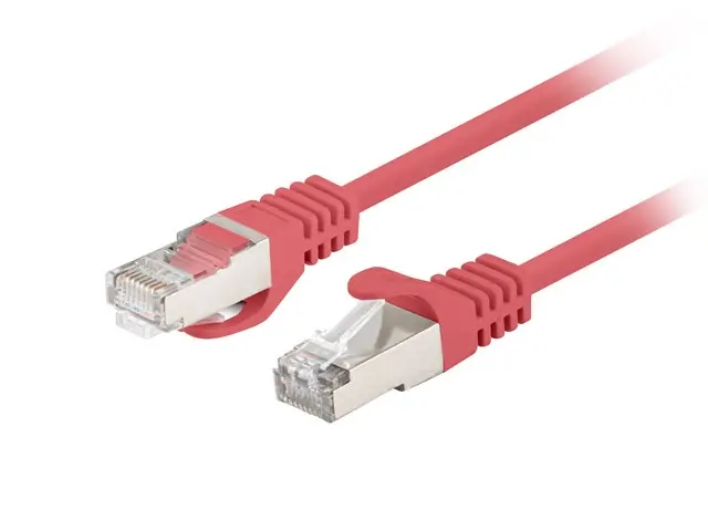 Кабел, Lanberg patch cord CAT.6 FTP 0.25m, Fluke Passed, red (10-pack)