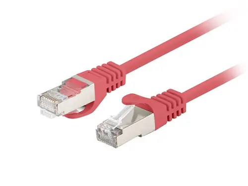 Кабел, Lanberg patch cord CAT.6 FTP 0.25m, Fluke Passed, red (10-pack)
