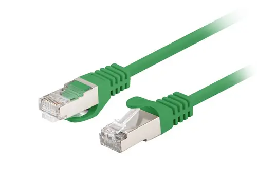 Кабел, Lanberg patch cord CAT.6 FTP 0.25m, Fluke Passed, green (10-pack)