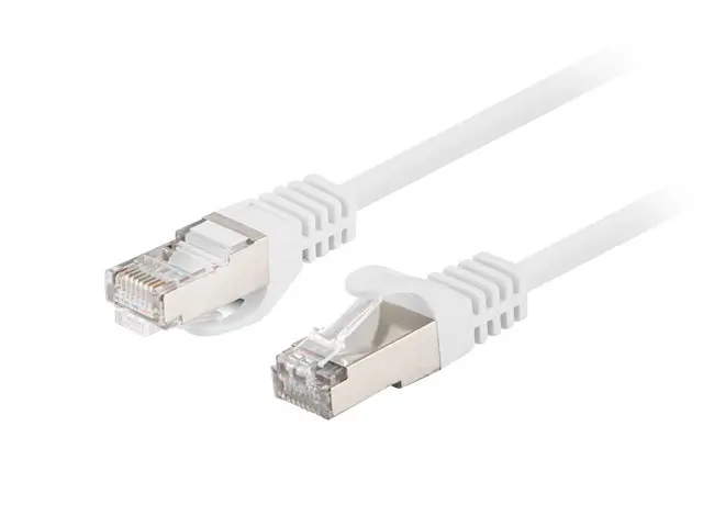 Кабел, Lanberg patch cord CAT.6 FTP 0.25m fluke passed (10-pack), white