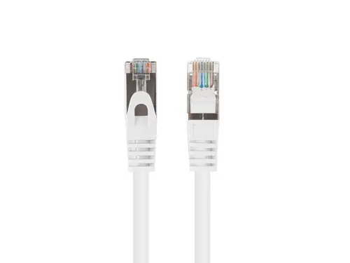 Кабел, Lanberg patch cord CAT.6 FTP 0.25m fluke passed (10-pack), white - image 1