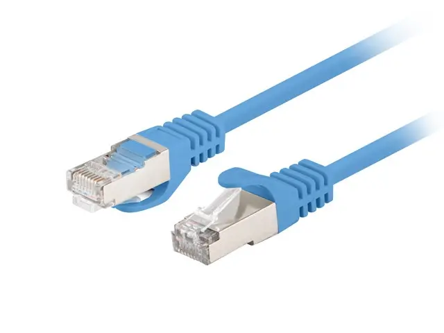Кабел, Lanberg patch cord CAT.6 FTP 0.25m fluke passed (10-pack), blue