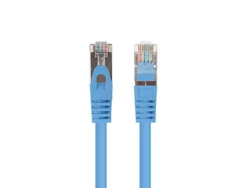 Кабел, Lanberg patch cord CAT.6 FTP 0.25m fluke passed (10-pack), blue - image 1
