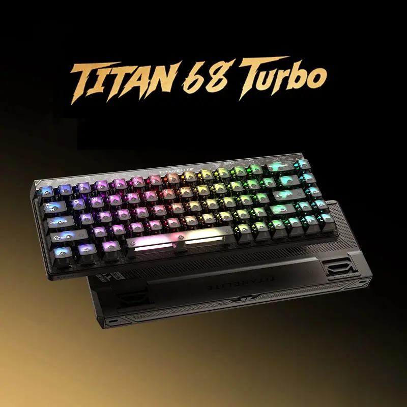 Madlions професионална геймърска механична клавиатура Professional Gaming Mechanical Keyboard TITAN 68 TURBO - 8K, Magnetic Fuguang Switches (English US), Blac - image 4