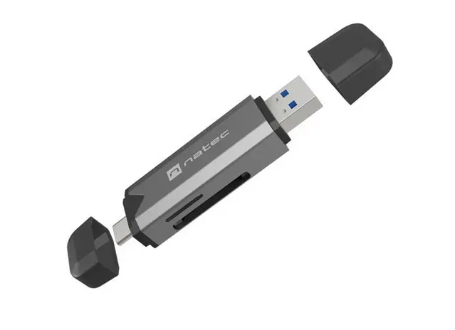Аксесоар, Natec Scarab 3 USB-C/USB-A 3.2 Gen.1 SD/Micro SD Card reader - image 1