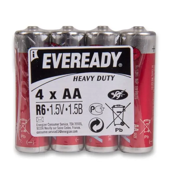 ЦИНККОВО-ХЛОРИДНИ БАТЕРИИ SUPER HEAVY DUTY AA SW4 EU EVEREADY - image 2