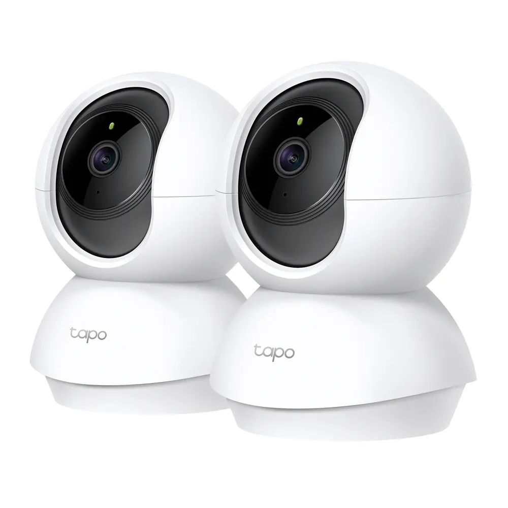 Домашна охранителна WiFi камера TP-Link Tapo C200P2, Pan/Tilt - 2 Броя