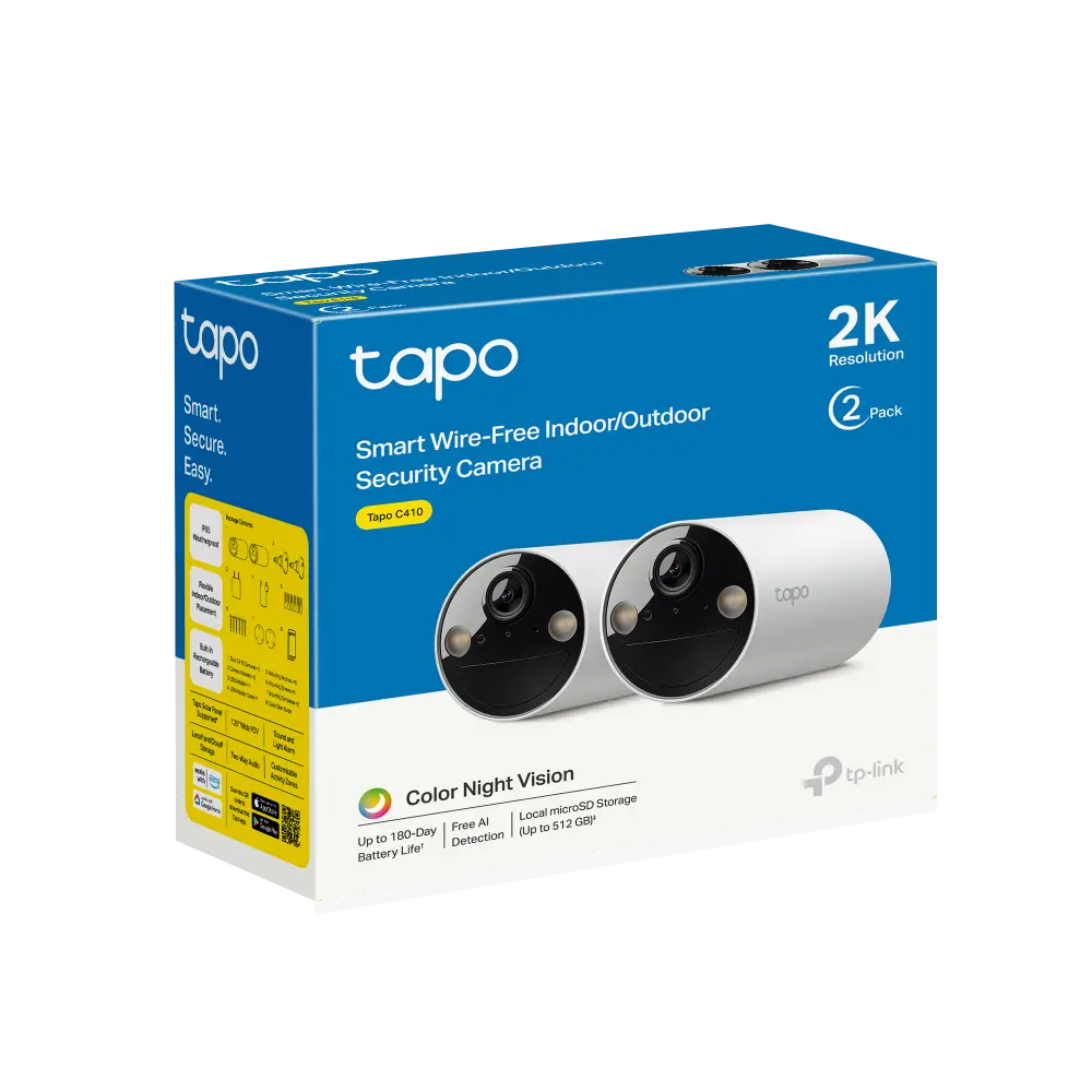 Охранителна WiFi камера TP-Link Tapo C410, Външен/вътрешен монтаж - 2 Броя - image 8