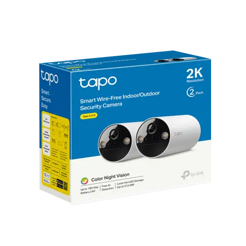 Охранителна WiFi камера TP-Link Tapo C410, Външен/вътрешен монтаж - 2 Броя - image 8