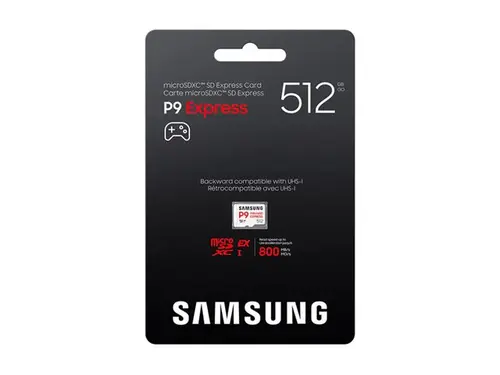 Memorie, Samsung 512GB card micro SD P9 Express UHS-I Citire 65K IOPS, UHS-I 2K IOPS - Scriere 52K IOPS, UHS-I 2K IOPS Class 10 U3 V30 A1 - 3
