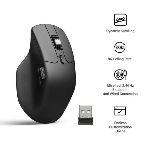Безжична мишка Keychron M6S-A23 8000Hz - Black - image 1