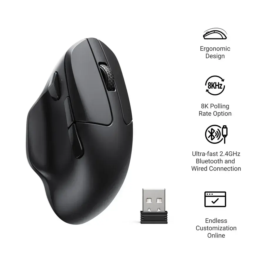 Безжична мишка Keychron M7-A23 8000Hz - Black - image 1