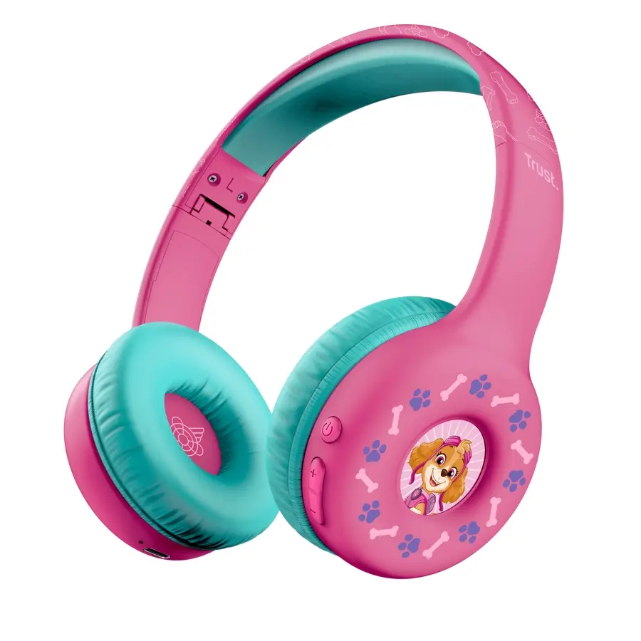 Căști, TRUST Nouna căști wireless Paw Patrol roz