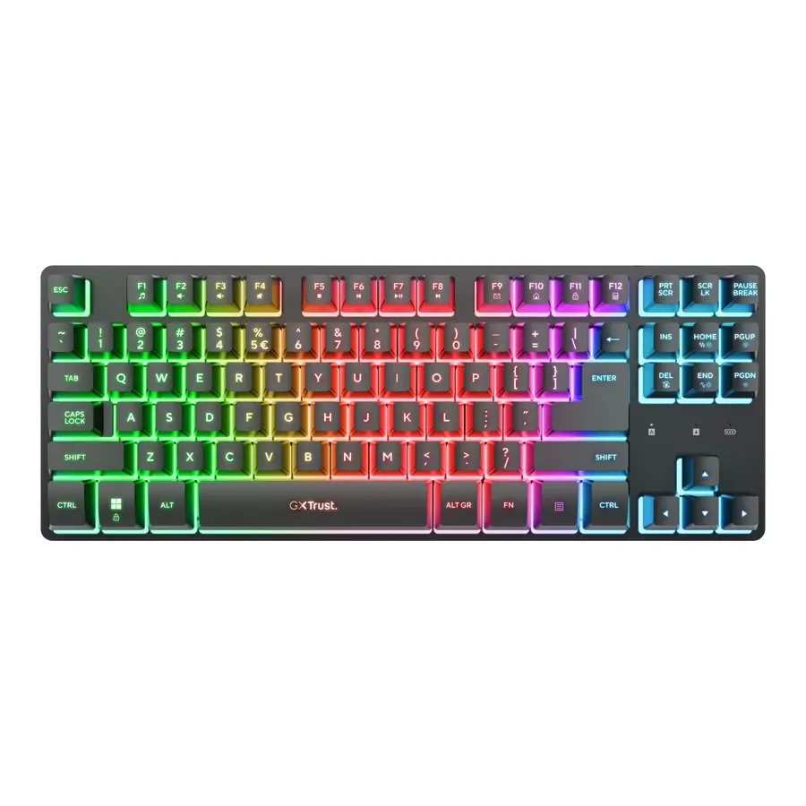 Клавиатура, TRUST GXT831 Thado TKL Wireless Keyboard Black US - image 1