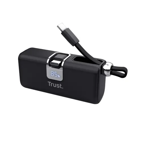 Външна батерия, TRUST Pacto 5000 mAh Pocket Powerbank Black - image 2