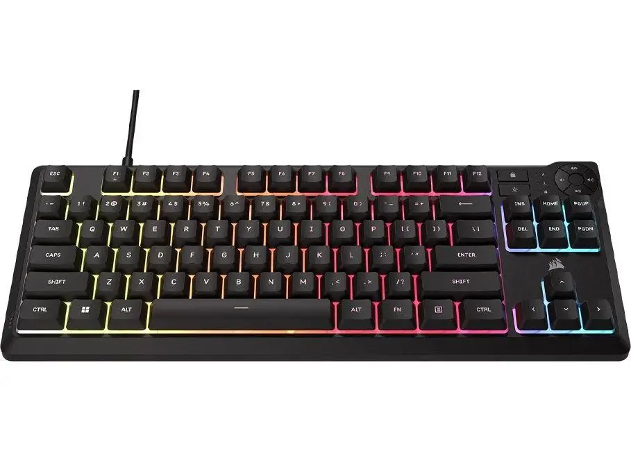 CORSAIR K55 CORE TKL RGB Gaming Keyboard, Backlit Zoned RGB LED, Rubberdome - image 1