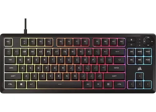 CORSAIR K55 CORE TKL RGB Πληκτρολόγιο Gaming, φωτιζόμενο, RGB LED ανά ζώνη, Rubberdome - 1